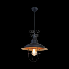 EART-67 30’luk Retro Siyah Avize