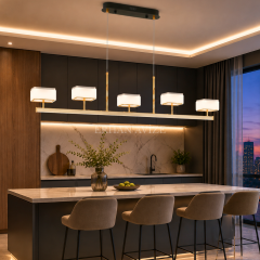 EASD-426 5’li Yemek Masası Modern LED Avize – 100 cm