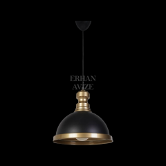 EART-72 30’luk Retro Siyah-Gold Avize