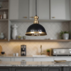 EART-72 30’luk Retro Siyah-Gold Avize