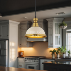 EART-70 30’luk Retro Beyaz-Gold Avize