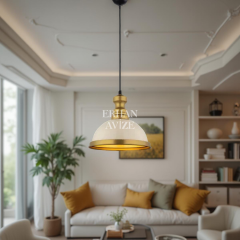 EART-70 30’luk Retro Beyaz-Gold Avize