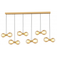 EADM-66 6’lı Gold Yemek Masası Modern Avize