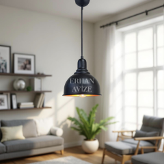 EART-78 18’lik Retro Siyah Avize