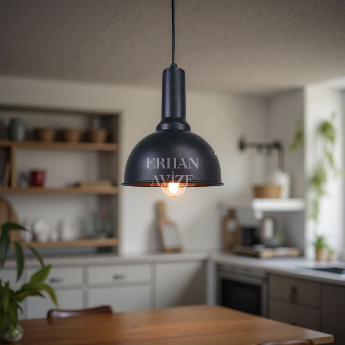 EART-77 18’lik Retro Siyah Avize