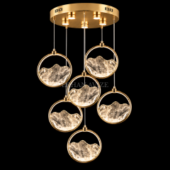 EASD-396 6’lı Gold Modern Sarkıt LED Avize