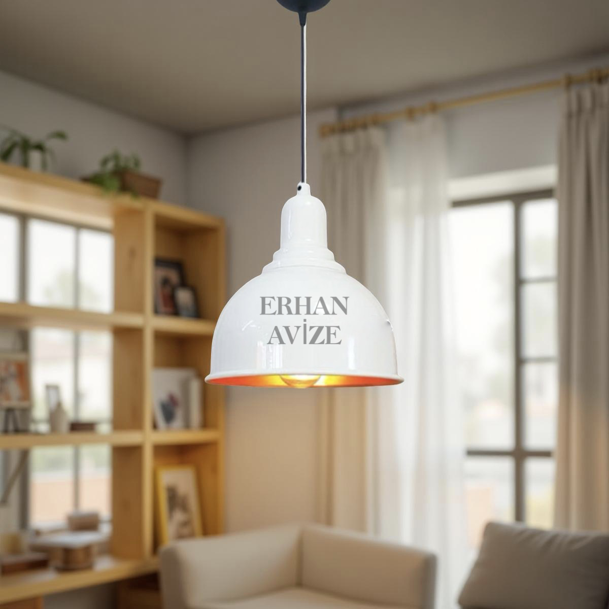 EART-81 18’lik Retro Beyaz Avize