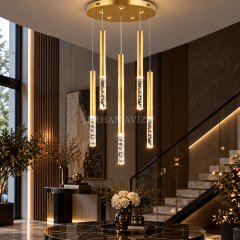 EASD-525 6’lı Gold Modern Sarkıt LED Avize