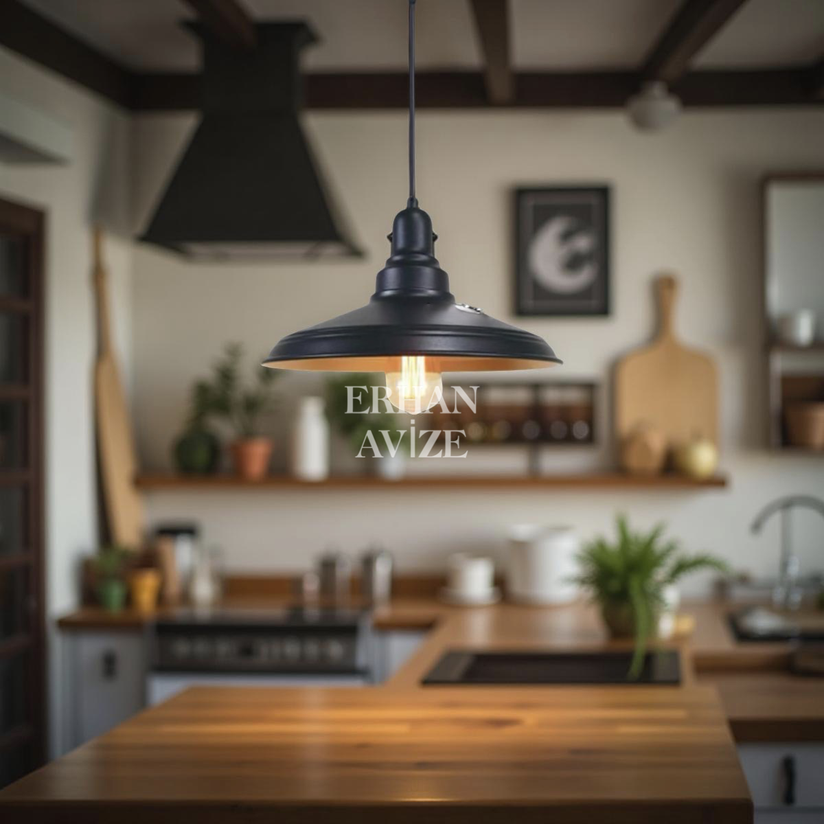 EART-80 32’lik Retro Siyah Avize