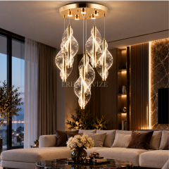 EASD-415 6’lı Gold Modern Sarkıt LED Avize